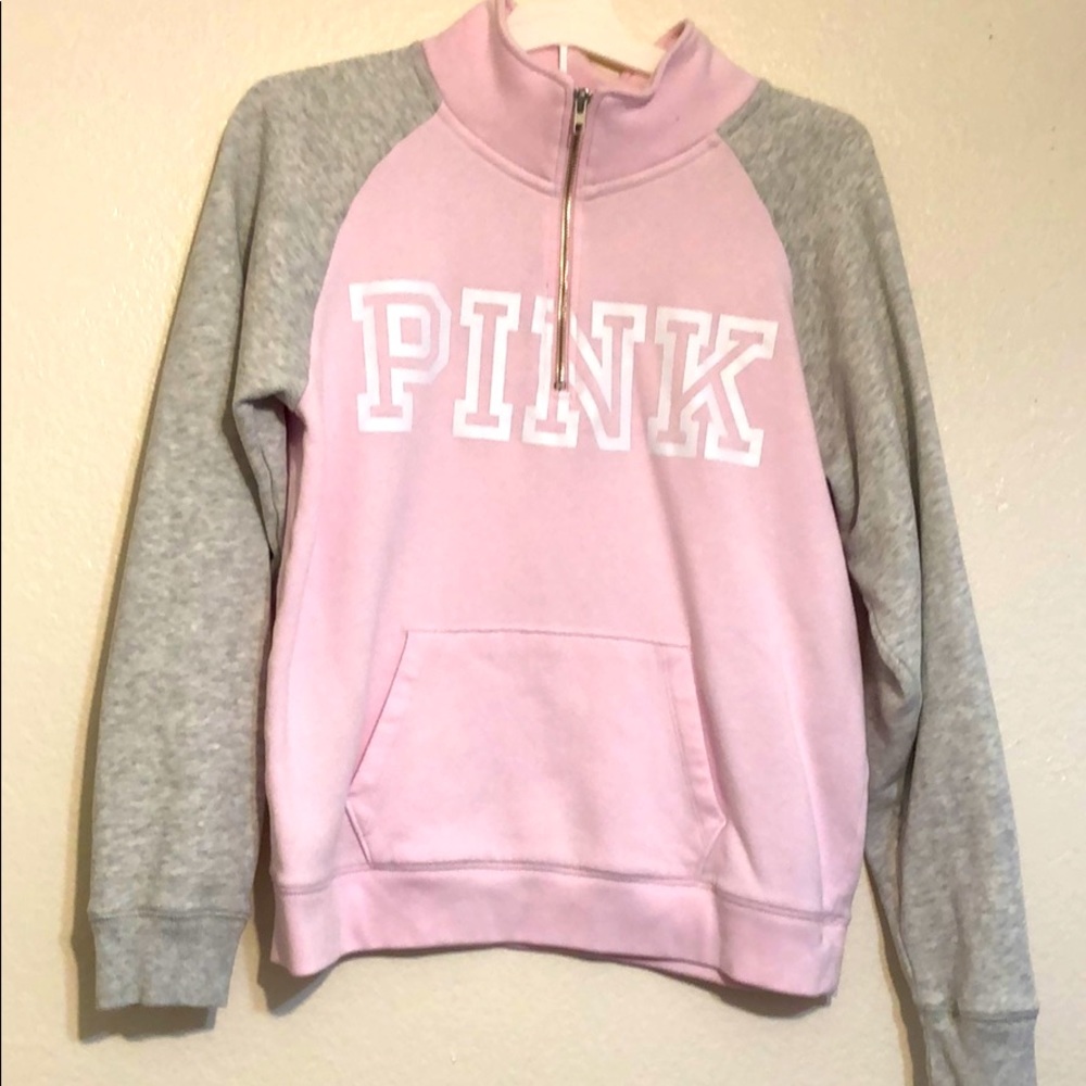 PINK PERFECT QUARTER-ZIP SWEATER